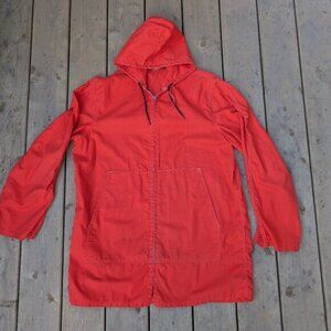 Vintage Pioneer Sportswear Red Hooded Anorak Jacket - Lightning Zipper - Size L